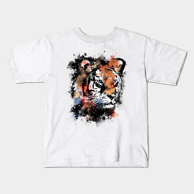 tiger Kids T-Shirt by BekimART